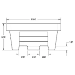 250 Litre Twin Skin Mortar Tub -Excelsior Sales Store 1425 1051