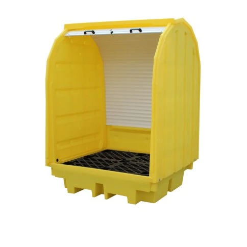 4 Drum Lockable Bunded Pallet With Hard Cover 4 4 Drum Lockable Bunded Pallet With Hard Cover - Image 2