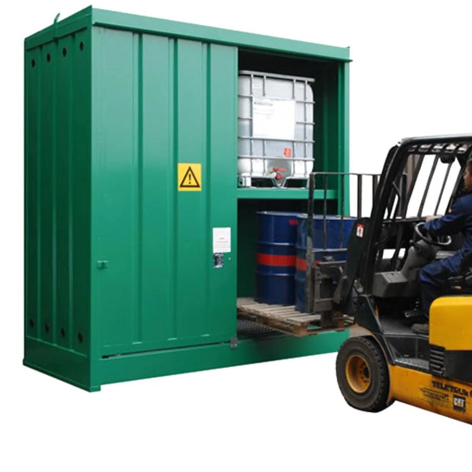 Steel Bunded IBC, Drum Store, DPU16-4, To Hold 16 Drums Or 4 IBC's 3 Steel Bunded IBC, Drum Store, DPU16-4, To Hold 16 Drums Or 4 IBC's