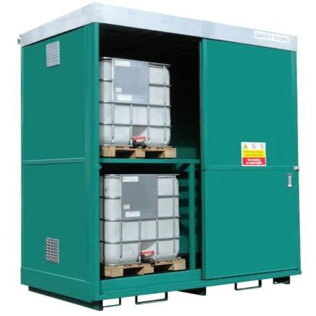 4 IBC / 16 Drum Steel Dual Purpose Sliding Door Storage Unit 3 4 IBC / 16 Drum Steel Dual Purpose Sliding Door Storage Unit