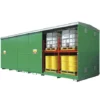 24 IBC / 96 Drum Steel Dual Purpose Sliding Door Storage Unit -Excelsior Sales Store 2711 3586