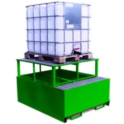 Single IBC Metal Spill Pallet And Dispensing Frame