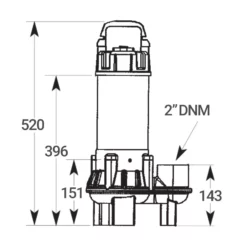 Hippo 200 Sewage Pump, Vertical Discharge -Excelsior Sales Store 3116 4576