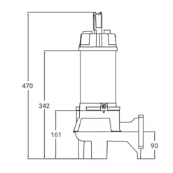 Hippo 50 Sewage Pump, Horizontal Discharge -Excelsior Sales Store 3118 4580