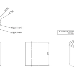 Coalescer Foam Filter - NSFP003-006 -Excelsior Sales Store 35315 18848