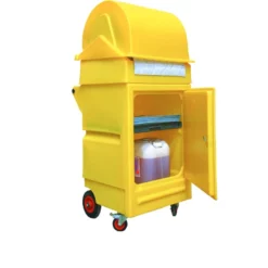 Dispensing Roll Mobile Maintenance Cabinet With Lockable Door