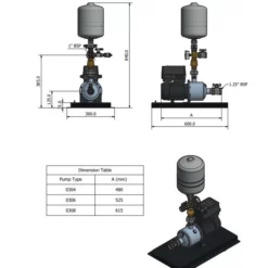 Stuart Turner Aquaboost IBolt Horizontal Single Booster Pump 0308 1H-CMT/8 50 L/MIN @ 6.2 BAR -Excelsior Sales Store 45238 20522