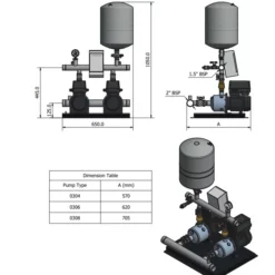 Stuart Turner Aquaboost IBolt Horizontal Twin Booster Pump 0306 2H-CMT/24 100 L/MIN @ 4.6 BAR -Excelsior Sales Store 45246 20563