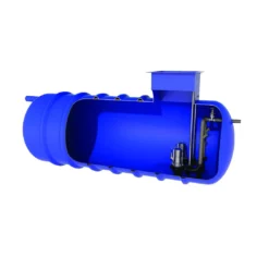 Horizontal Sewage Pump Station, Twin Pump, 20,000 Litre Tank