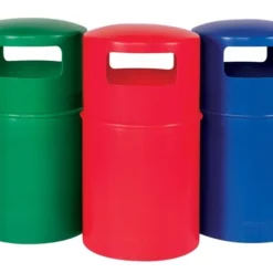 Hooded Litter Bin With Lid And Plastic Liner