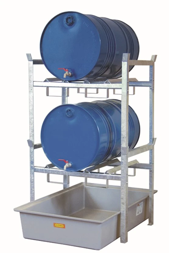 Drum Rack For 2 X 205L Drums With GRP Sump Pallet 3 Drum Rack For 2 X 205L Drums With GRP Sump Pallet